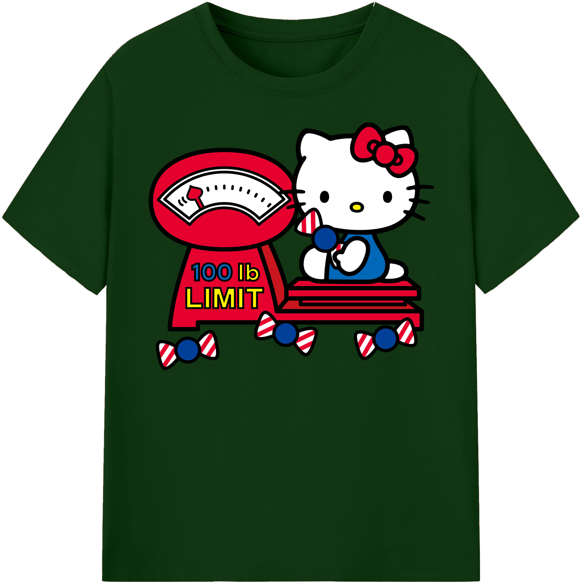 （画像用） Hello Kitty ハローキティ 綿100％半袖Tシャツ（フロントプリント）